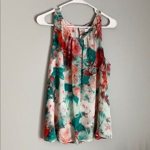 Calvin Klein watercolor floral shell sz.XL